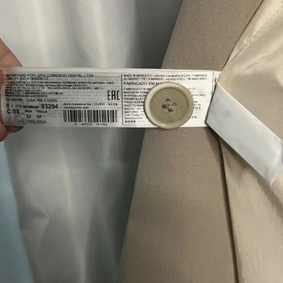 Mango Wanna Oversize Trench Coat Beige Ecru Women’s M - Picture 11 of 16